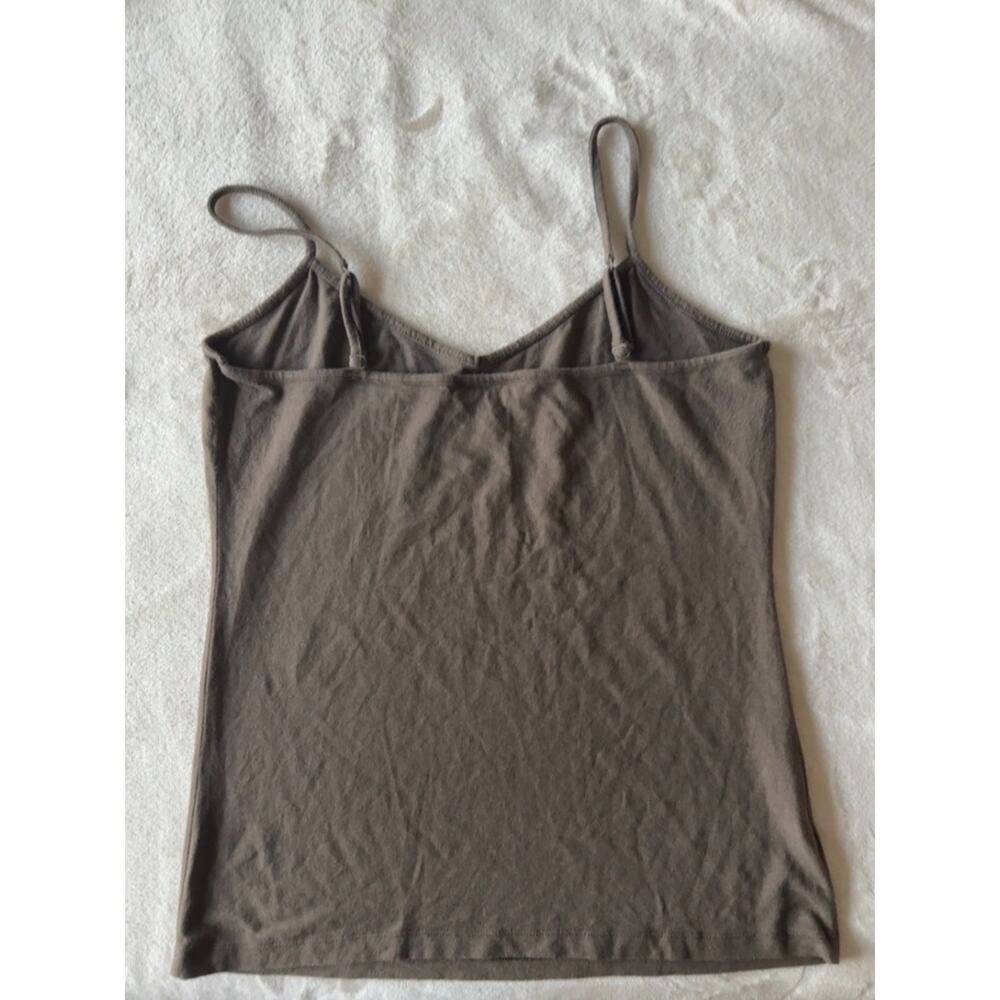 Loft Ann Taylor Taupe brown camisole tank top adjustable spaghetti strap Vneck M - Picture 4 of 4